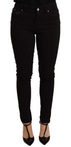 Dolce & Gabbana Chic Mid Waist Skinny Black Denim