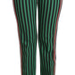 Dolce & Gabbana Elegant Striped Stretch Trousers