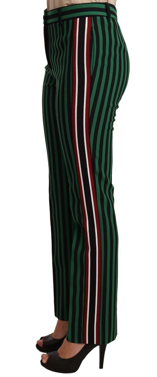 Dolce & Gabbana Elegant Striped Stretch Trousers