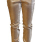 Dolce & Gabbana Glamorous Gold Metallic Skinny Pants