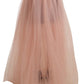 Dolce & Gabbana Elegant Pink Mesh Pleated Floor-Length Skirt