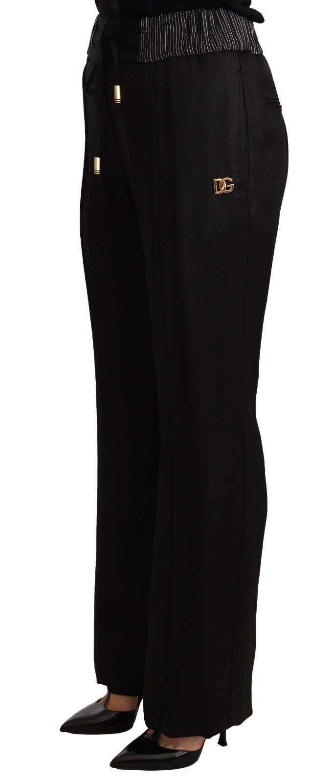 Dolce & Gabbana Elegant High-Waist Black Trousers