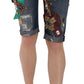 Dolce & Gabbana Elegant Knee-Length Embellished Denim Shorts