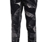 Dolce & Gabbana Elegant Black Banana Leaf Print Capri Pants