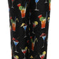 Dolce & Gabbana Elegant Cocktail Printed Silk Lounge Pants