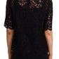 Dolce & Gabbana Elegant Floral Lace Logo Top