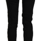 John Galliano Chic Black Mid Waist Slim Cropped Jeans