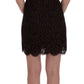 Dolce & Gabbana Bordeaux Floral Lace Ricamo Sheath Dress