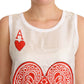 Dolce & Gabbana Elegant Sleeveless Ace of Hearts Tank Top