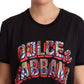 Dolce & Gabbana Elegant Black Cotton Logo Tee