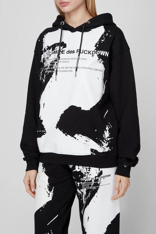 Comme Des Fuckdown Black Cotton Women Sweater