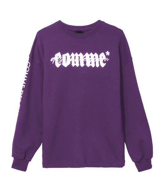 Comme Des Fuckdown Purple Cotton Women Sweater