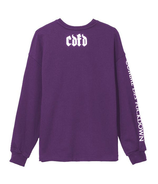 Comme Des Fuckdown Purple Cotton Women Sweater