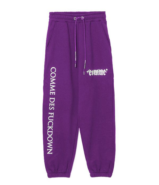 Comme Des Fuckdown Purple Cotton Women Sweatpant