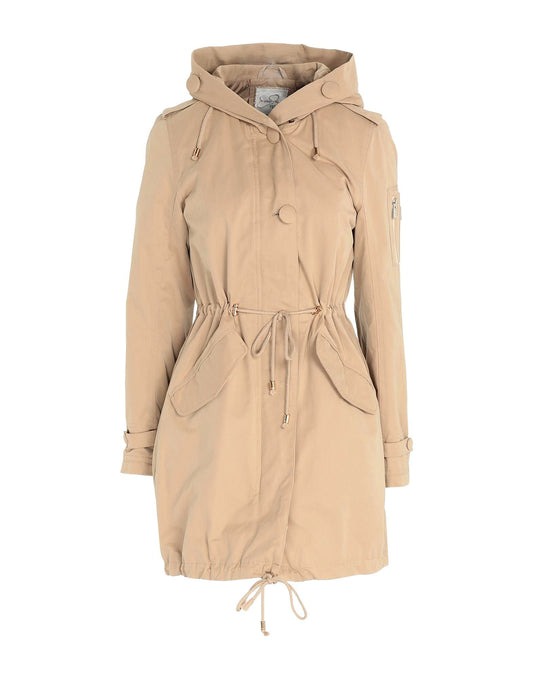 Yes Zee Beige Cotton Women Coat