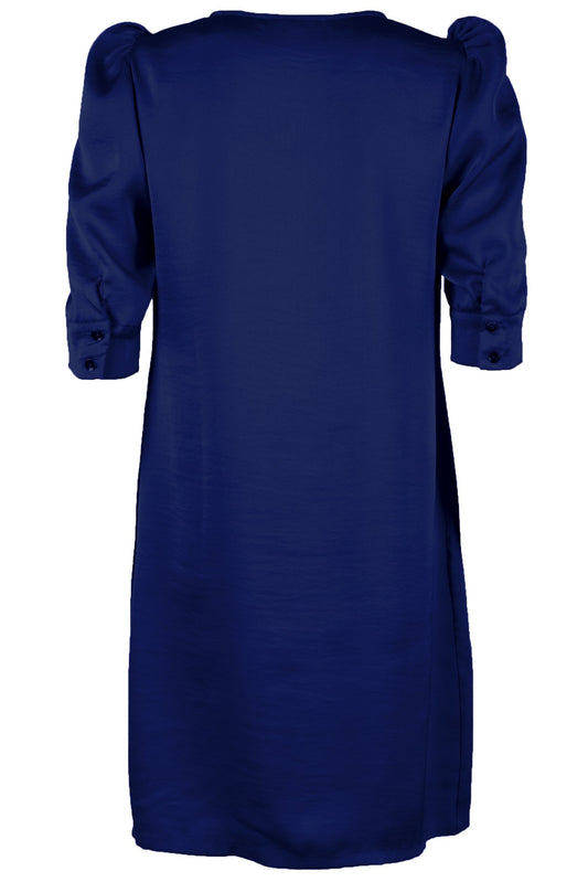 Yes Zee Elegant Dark Blue Dress with Signature Logo