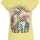 Yes Zee Yellow Cotton Women T-Shirt