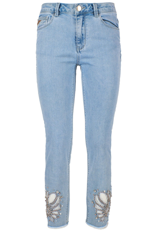 Yes Zee Chic Light Blue Denim with Shimmer Detail