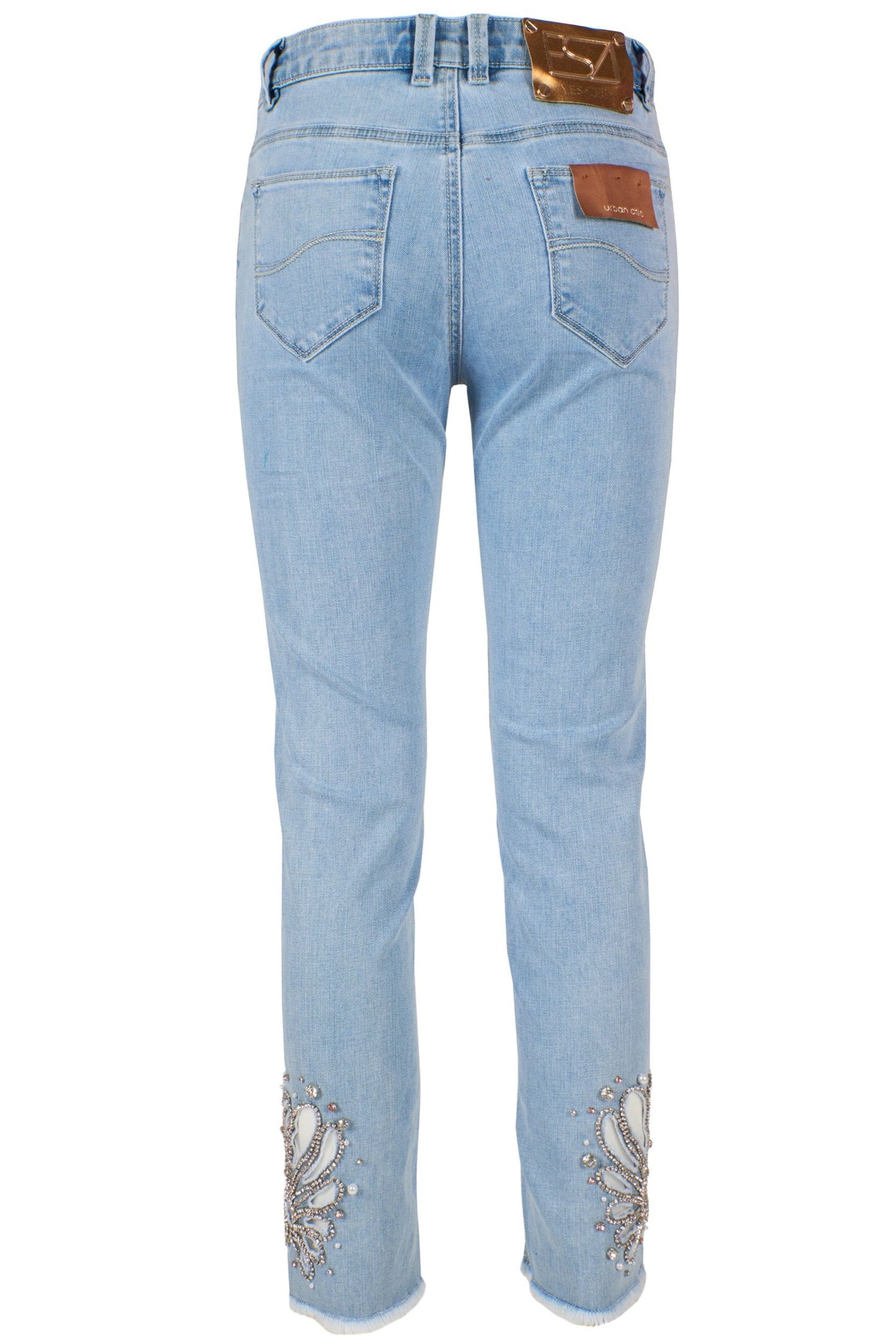 Yes Zee Chic Light Blue Denim with Shimmer Detail