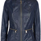 Yes Zee Blue Polyester Women Jacket