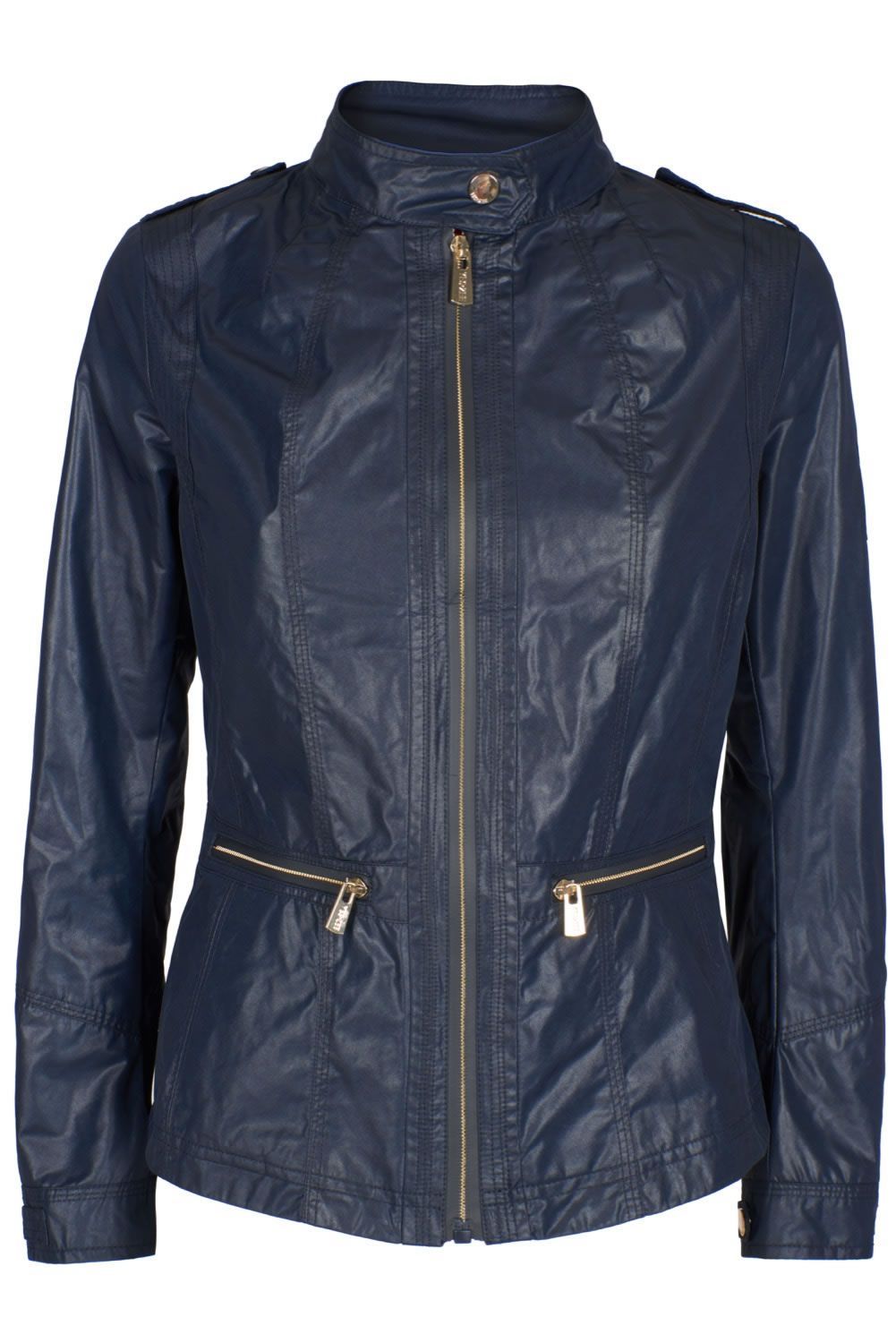 Yes Zee Blue Polyester Women Jacket