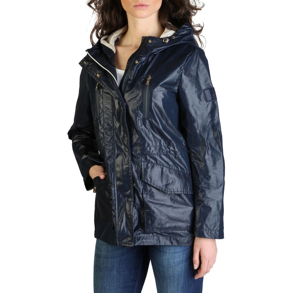 Yes Zee Blue Polyester Women's Jacket