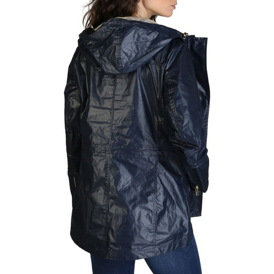 Yes Zee Blue Polyester Women's Jacket