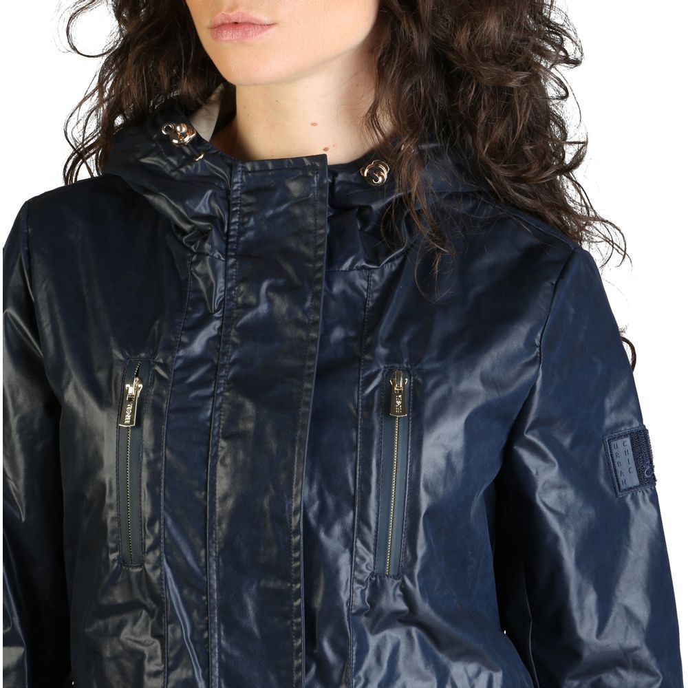 Yes Zee Blue Polyester Women's Jacket