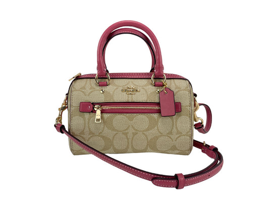 COACH (C9947) Mini Signature Rowan Satchel Crossbody Purse Bag