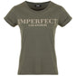 Imperfect Green Cotton Women's T-Shirt