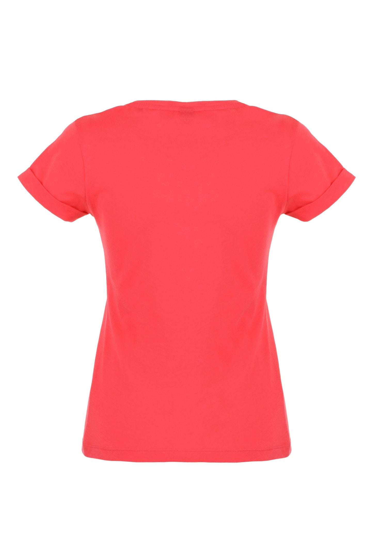 Imperfect Chic Pink Cotton Logo Tee for Women