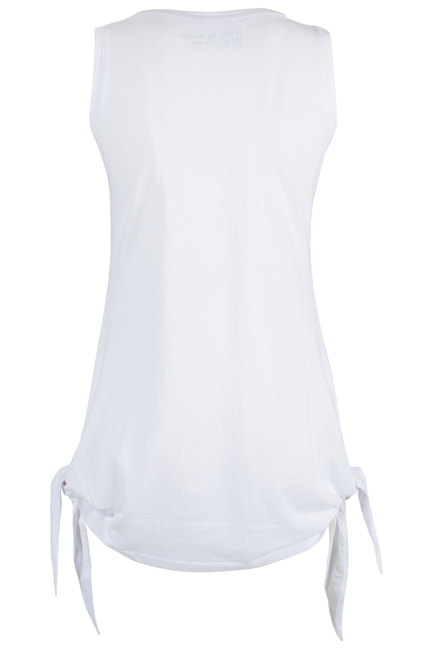 Yes Zee Elegant White Jewel Print Tank Top