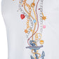 Yes Zee Elegant White Jewel Print Tank Top