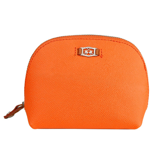 La Martina Orange Leather Women Clutch