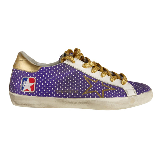 Golden Goose Purple Leather Women Sneaker