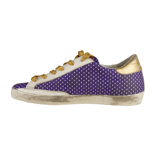 Golden Goose Purple Leather Women Sneaker