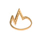 Nialaya Glamorous Gold Plated Sterling Silver Ring