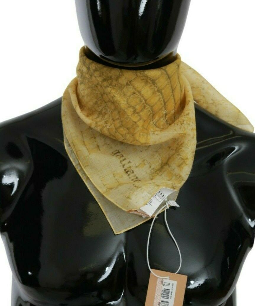 John Galliano Elegant Cotton Scarf with Sophisticated Patterns