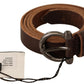 John Galliano Elegant Brown Leather Fashion Belt