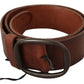 PLEIN SUD Chic Genuine Leather Waist Belt in Brown