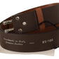 Costume National Elegant Brown Leather Fashion Belt