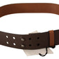 Costume National Elegant Brown Leather Fashion Belt