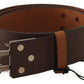 Costume National Elegant Brown Leather Fashion Belt