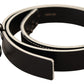 Costume National Chic Black Leather Fashion Belt with White Accents