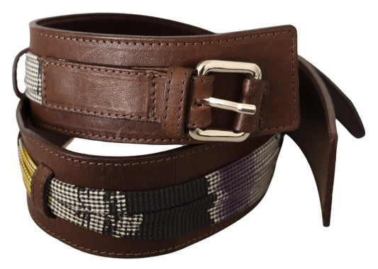 Costume National Elegant Brown Leather Fashion Belt