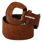 Costume National Elegant Brown Leather Fashion Belt