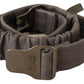 Costume National Elegant Gray Leather Fashion Belt