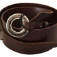 Costume National Elegant Brown Leather Fashion Belt