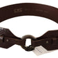 Costume National Elegant Brown Leather Fashion Belt