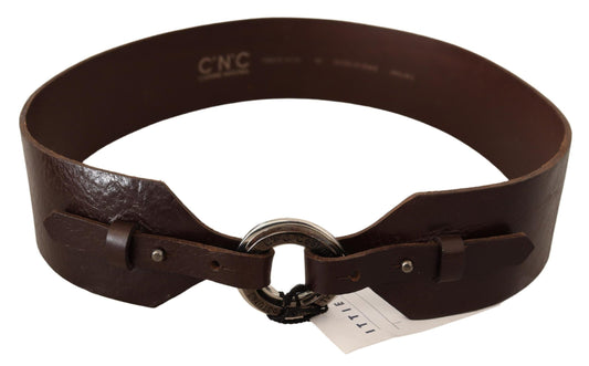 Costume National Elegant Brown Leather Fashion Belt